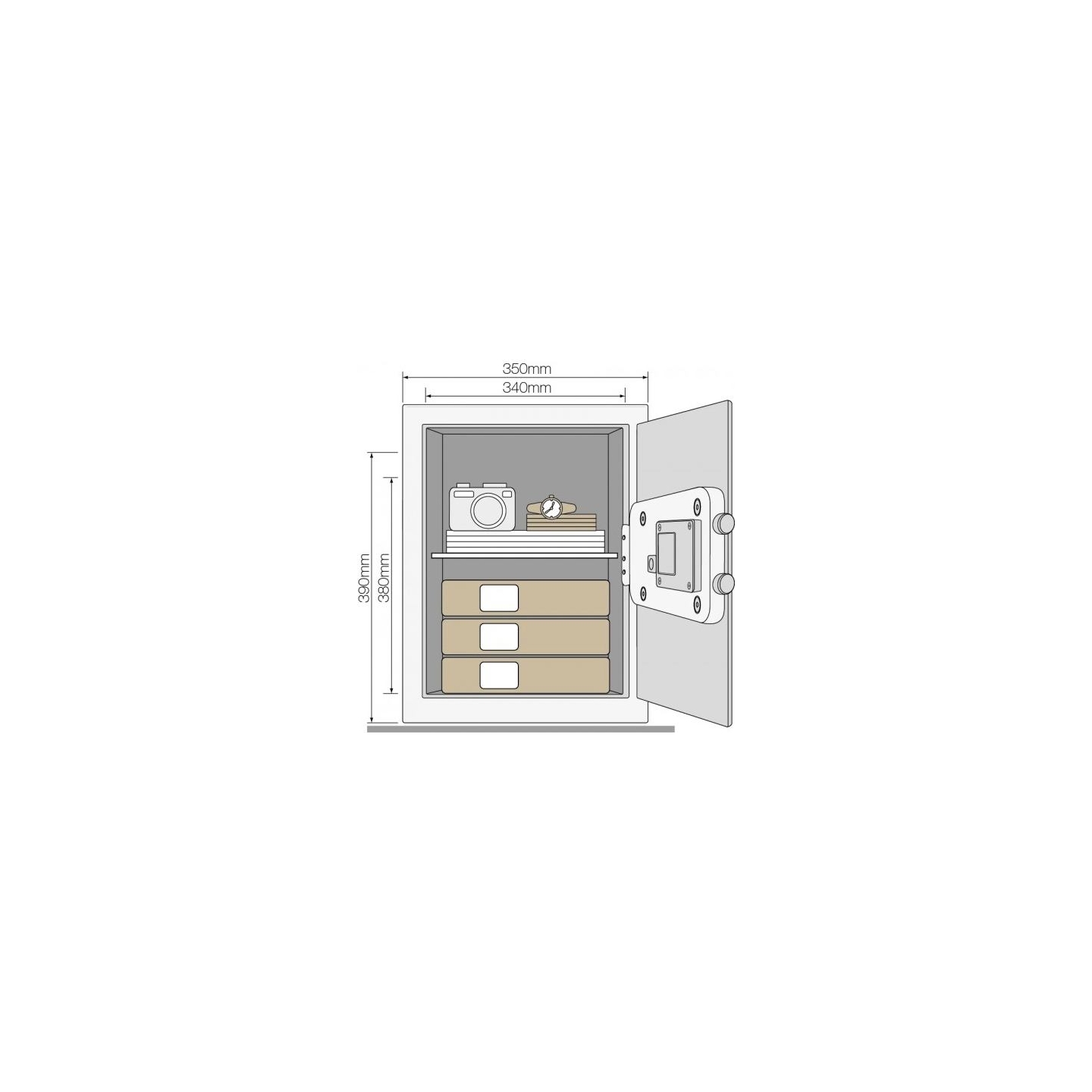 Yale Home Basic safe YEC office with alarm