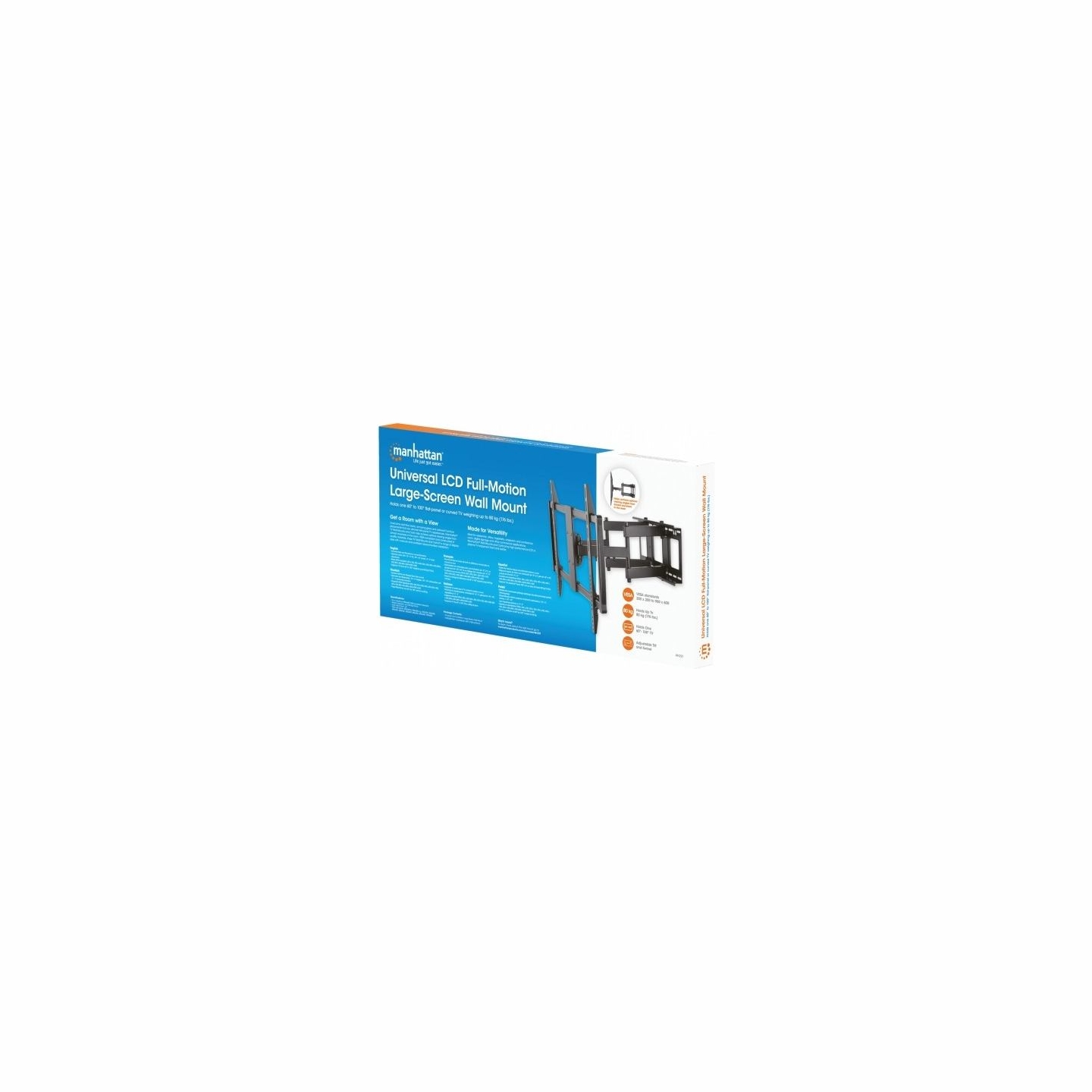 Manhattan TV wall mount 60-100 inches LED/LCD 80kg swivel tilt