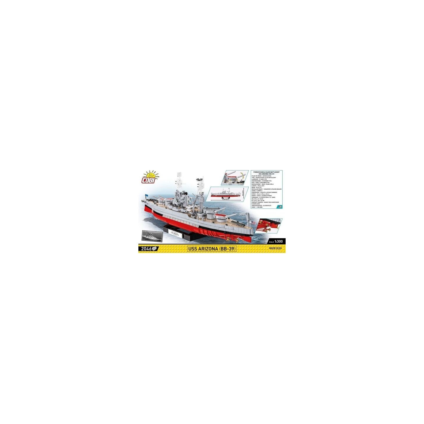 Cobi Klocki Blocks USS Arizona BB-39 2046 blocks