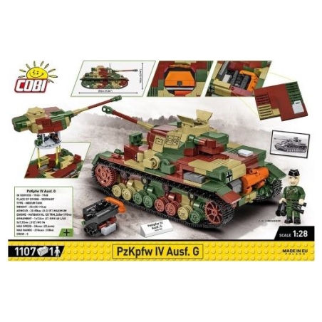 Cobi Klocki Blocks WWII PZKPFW IV AUSF.G 1107 blocks