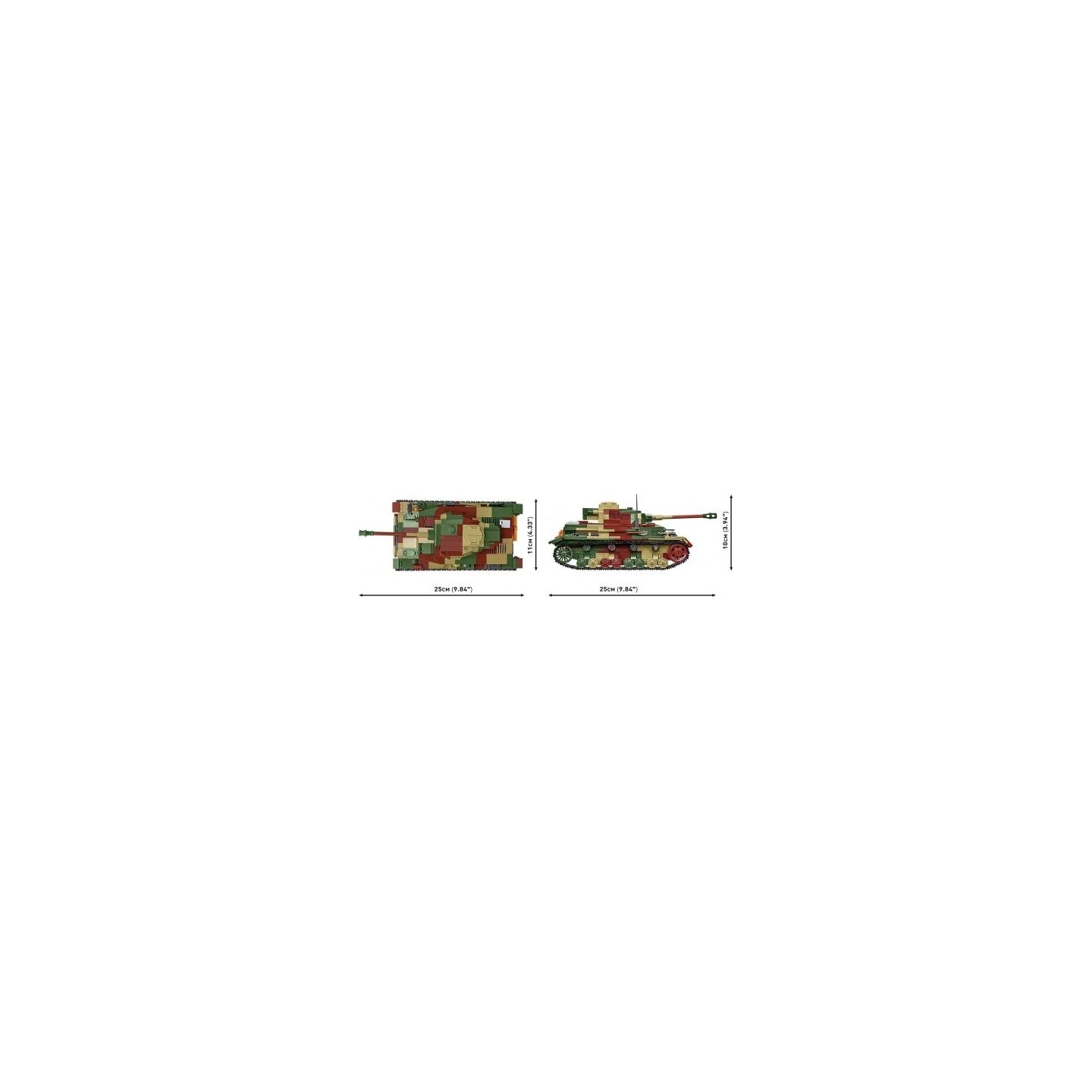 Cobi Klocki Blocks WWII PZKPFW IV AUSF.G 1107 blocks