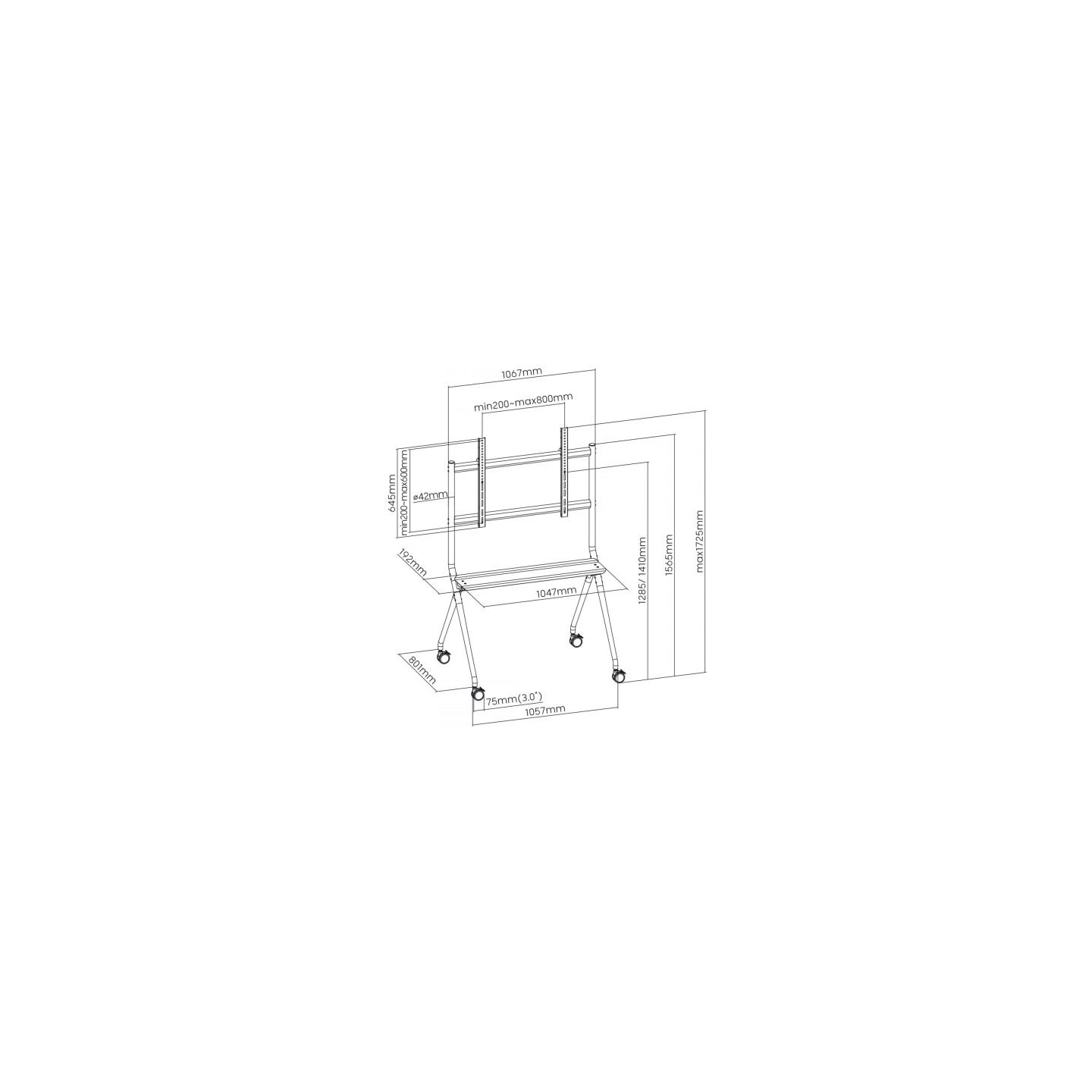 Maclean Mobile floor stand 50-86 inches MC-977