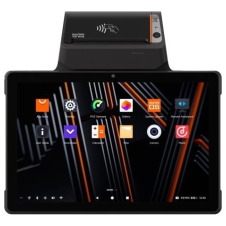 Sunmi Terminal wireless V3 Mix, Android 13, 4/32GB, 2+0.3 MP camera, 4G, Finger sensor, 80mm printer, Sunmi 1101 Scanner