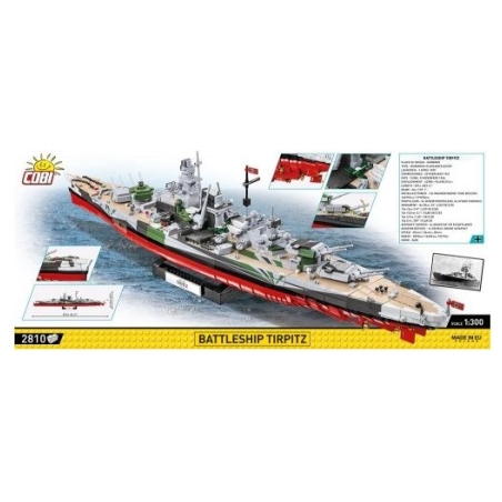 Cobi Klocki Blocks Historical Collection Battleship Tirpitz 2810 elements