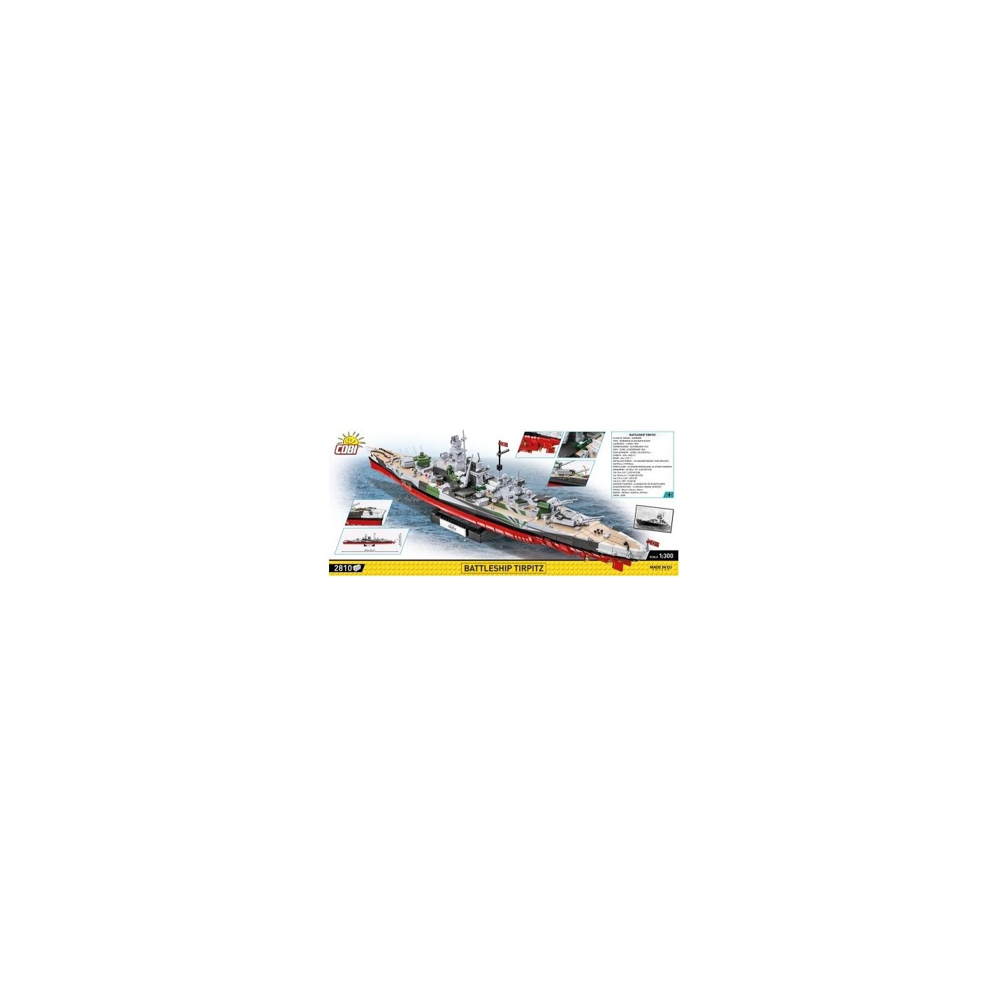 Cobi Klocki Blocks Historical Collection Battleship Tirpitz 2810 elements