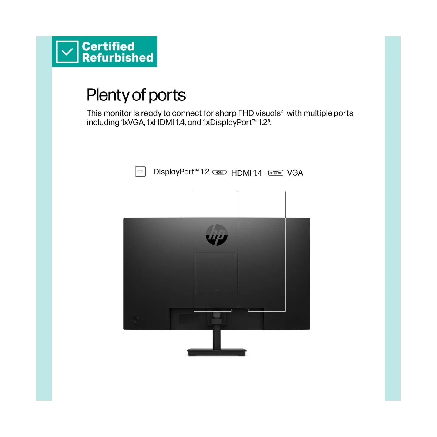 HP RENEW SILVER HP 327pf Series 3 Pro FHD Monitor - 27" 1920x1080 FHD 250-nit 100Hz AG, IPS, HDMI/VGA/DisplayPort, tilt, 1 years