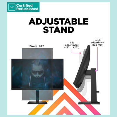 HP RENEW GOLD OMEN by HP 24 FHD Gaming Monitor - 23.8" 1920x1080 FHD 300-nit 165Hz AG, IPS, 2x HDMI/DisplayPort, height adjustab