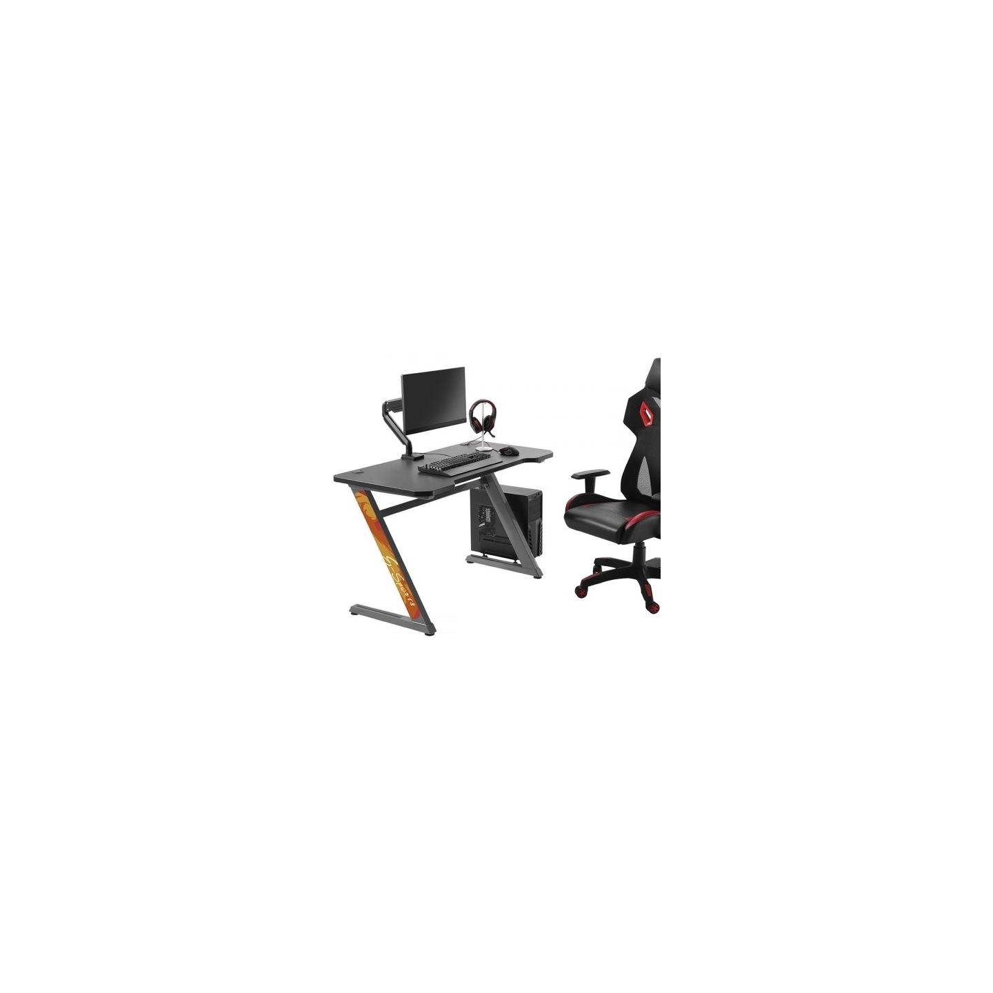 Maclean Black NanoRS Gaming Desk RS120