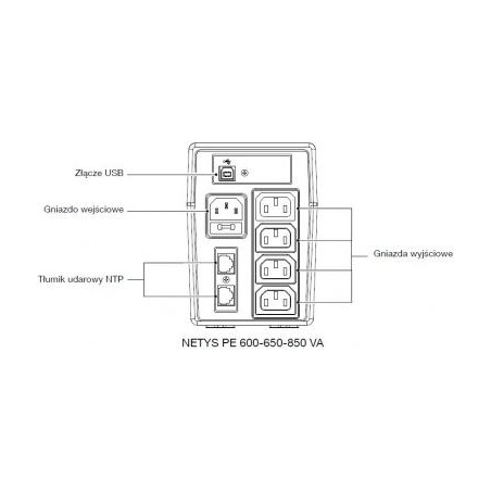 Socomec UPS NETYS PE 850V/230V480W/AVR/4XIEC 320, LED, USB