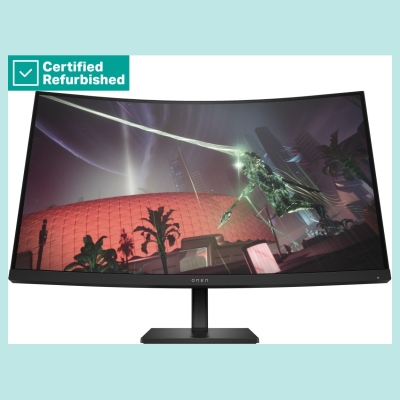 HP RENEW GOLD OMEN by HP 32c Curved Gaming Monitor - 31.5" 2560x1440 QHD 400-nit 165Hz AG, Curved, VA HDR 400, 2x HDMI/DisplayPo