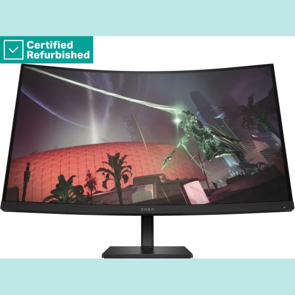 HP RENEW GOLD OMEN by HP 32c Curved Gaming Monitor - 31.5" 2560x1440 QHD 400-nit 165Hz AG, Curved, VA HDR 400, 2x HDMI/DisplayPo