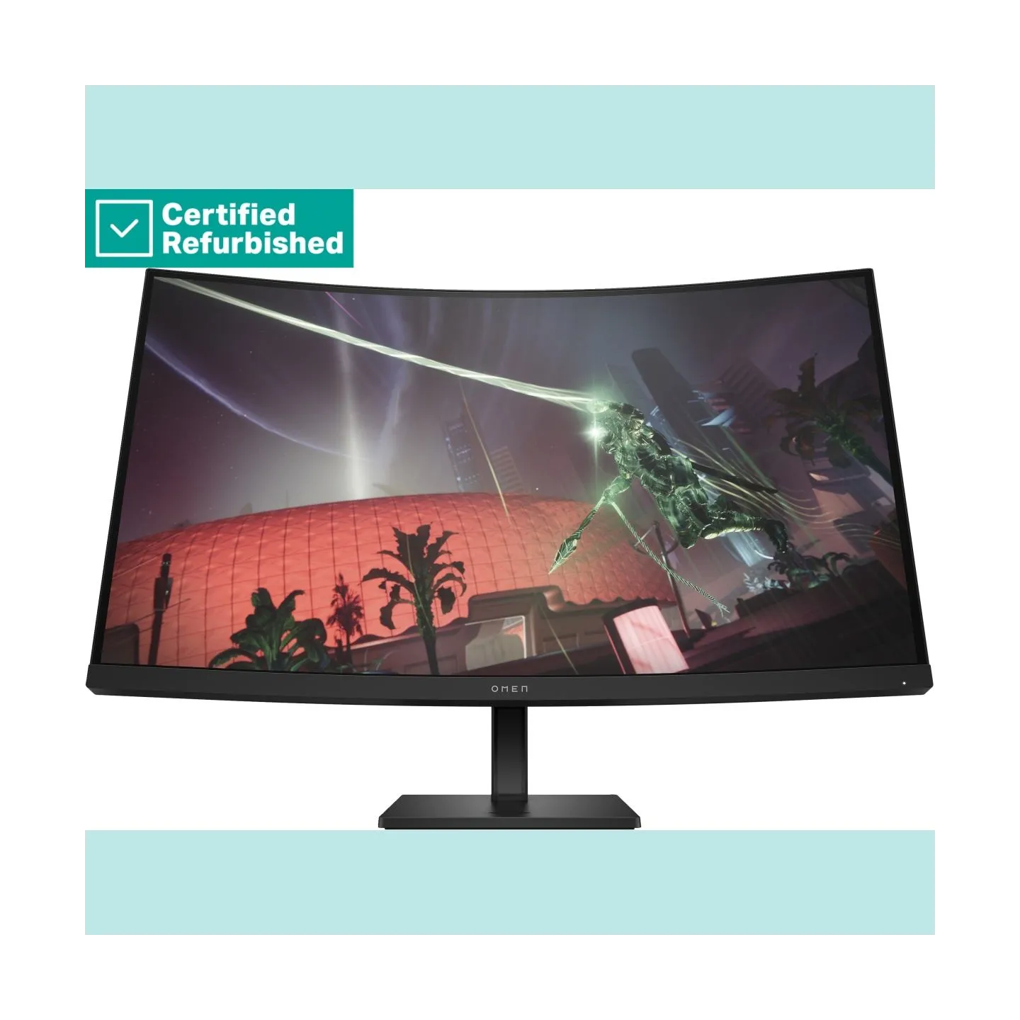 HP RENEW GOLD OMEN by HP 32c Curved Gaming Monitor - 31.5" 2560x1440 QHD 400-nit 165Hz AG, Curved, VA HDR 400, 2x HDMI/DisplayPo
