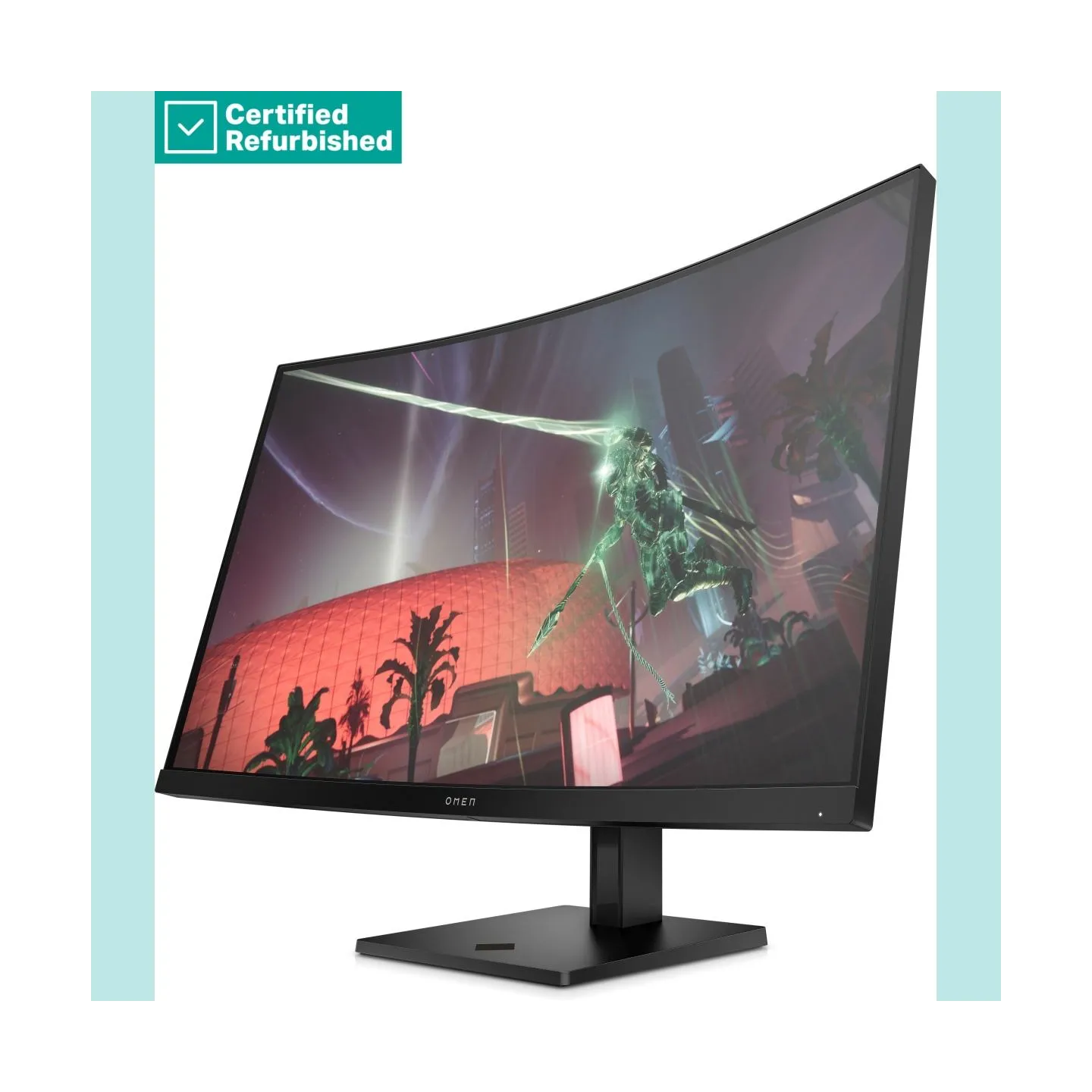 HP RENEW GOLD OMEN by HP 32c Curved Gaming Monitor - 31.5" 2560x1440 QHD 400-nit 165Hz AG, Curved, VA HDR 400, 2x HDMI/DisplayPo