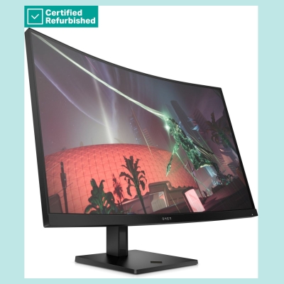 HP RENEW GOLD OMEN by HP 32c Curved Gaming Monitor - 31.5" 2560x1440 QHD 400-nit 165Hz AG, Curved, VA HDR 400, 2x HDMI/DisplayPo