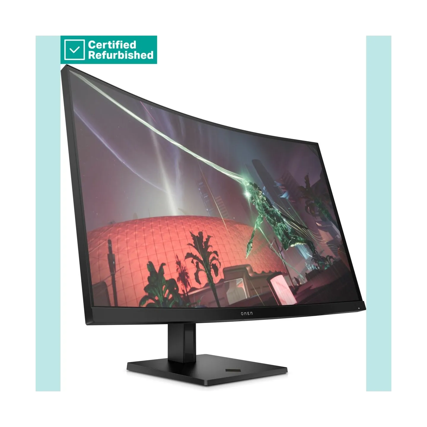 HP RENEW GOLD OMEN by HP 32c Curved Gaming Monitor - 31.5" 2560x1440 QHD 400-nit 165Hz AG, Curved, VA HDR 400, 2x HDMI/DisplayPo