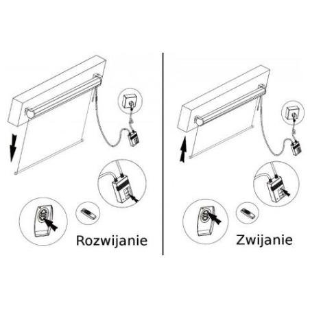 Maclean Electric projection screen MC-593 120 "240x180 4: 3 wall or ceiling