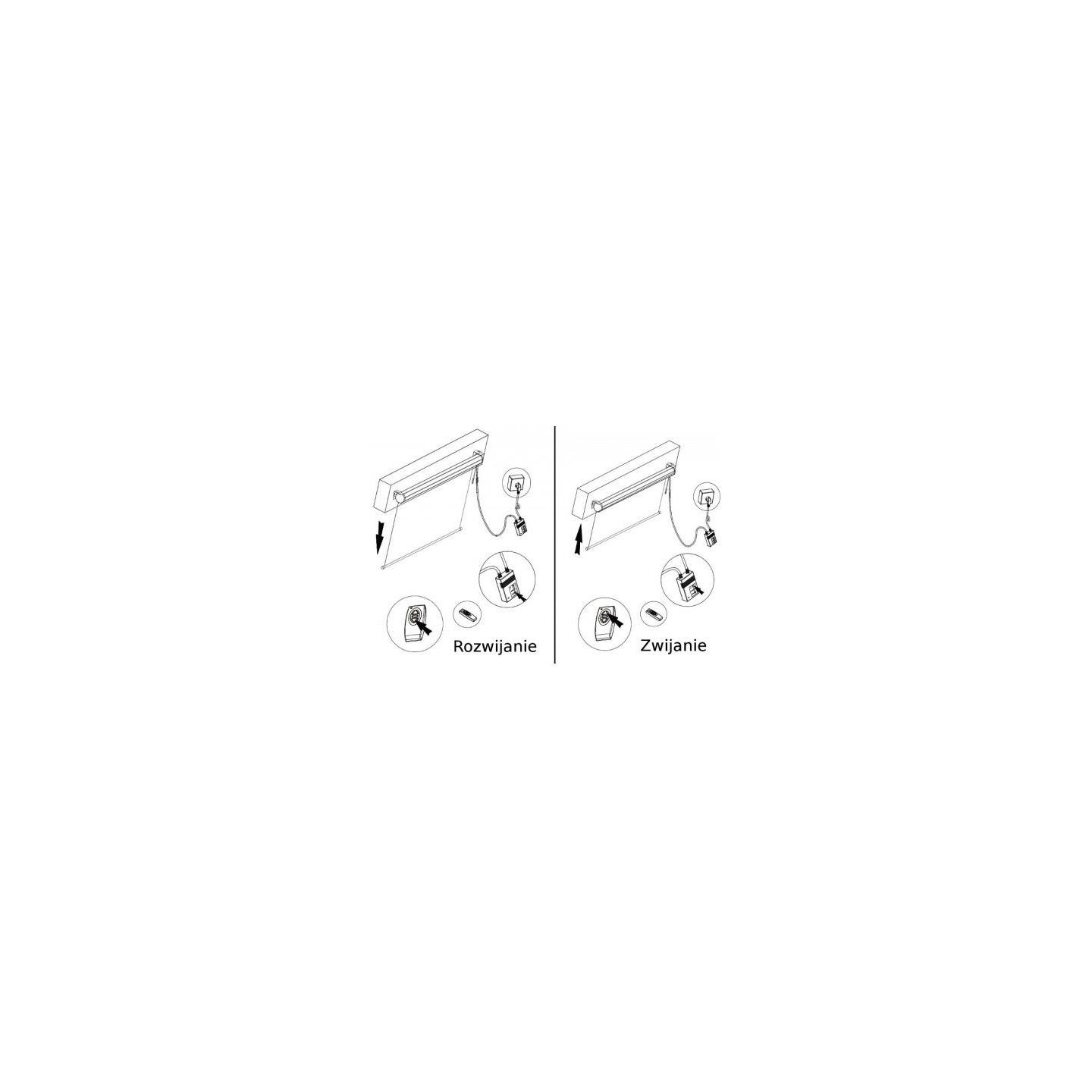 Maclean Electric projection screen MC-593 120 "240x180 4: 3 wall or ceiling