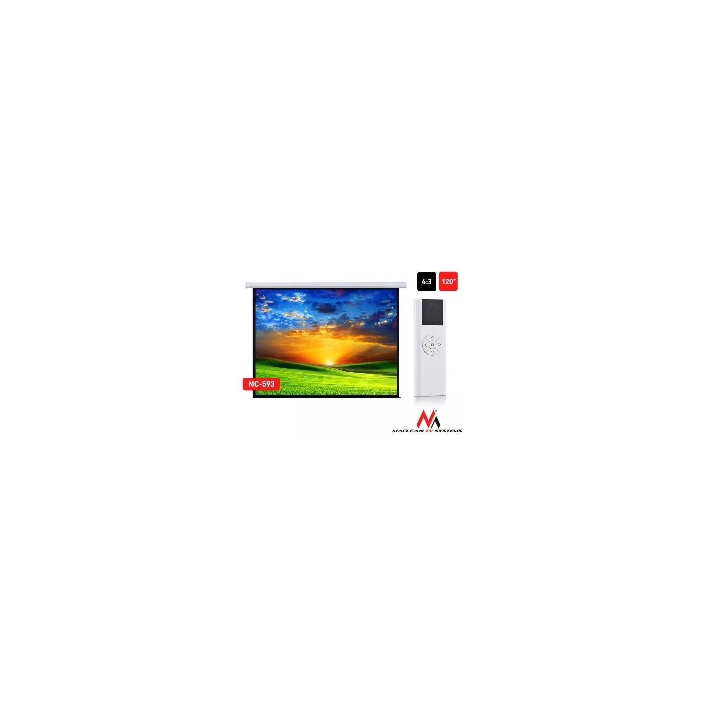 Maclean Electric projection screen MC-593 120 "240x180 4: 3 wall or ceiling