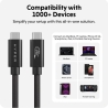 Hyper | HyperDrive Next USB4 Type-C Performance Cable, 1.2 m | HD6500BKGL