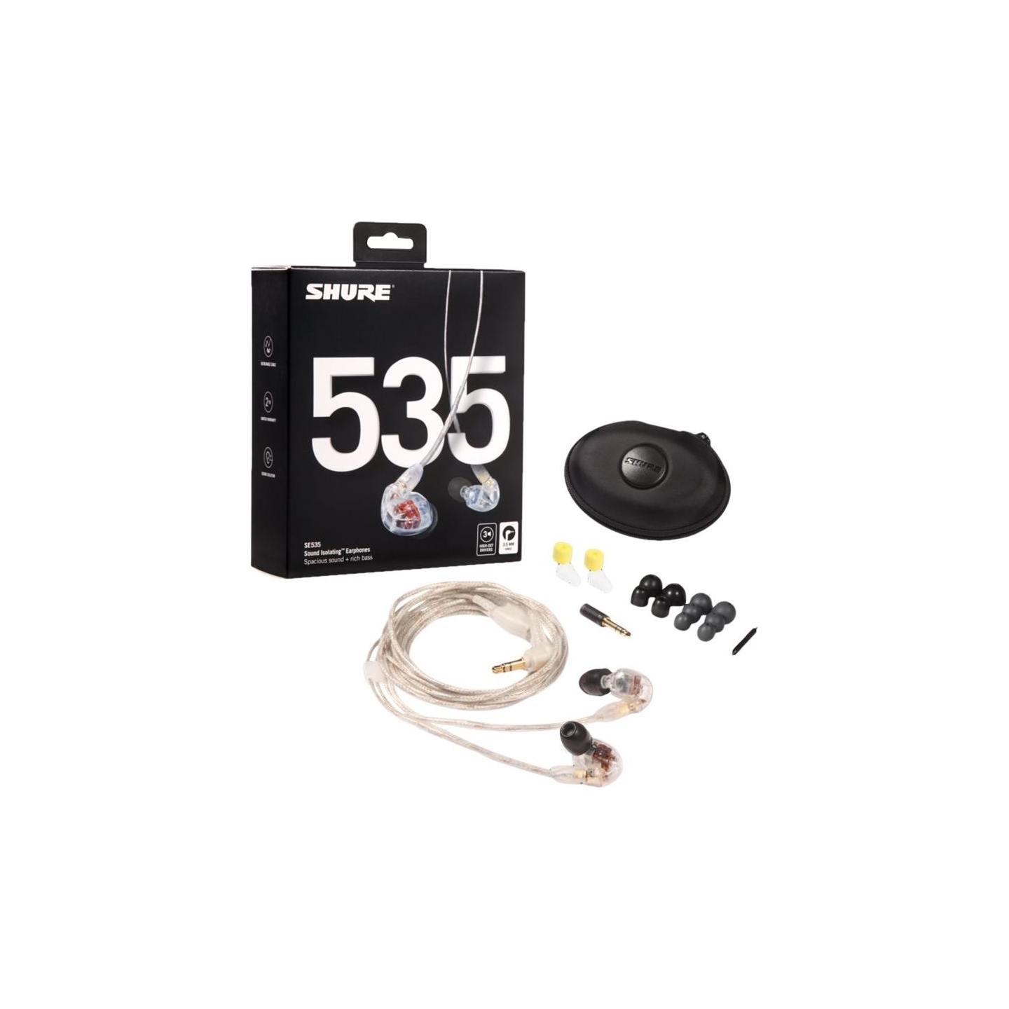 Shure SE535 Earphone, Clear | Shure