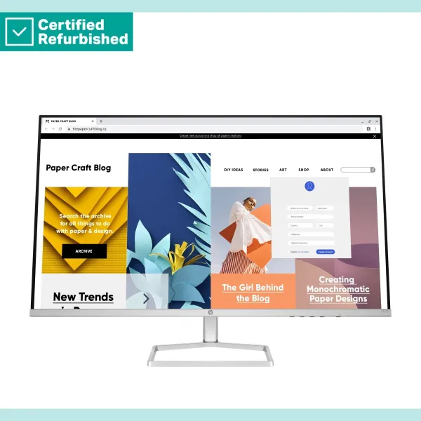 HP RENEW GOLD HP 532sf Series 5 FHD Monitor - 31.5" 1920x1080 FHD 300-nit 100Hz AG, VA, 2x HDMI/VGA, tilt, 1 years / 94F50AAR#AB