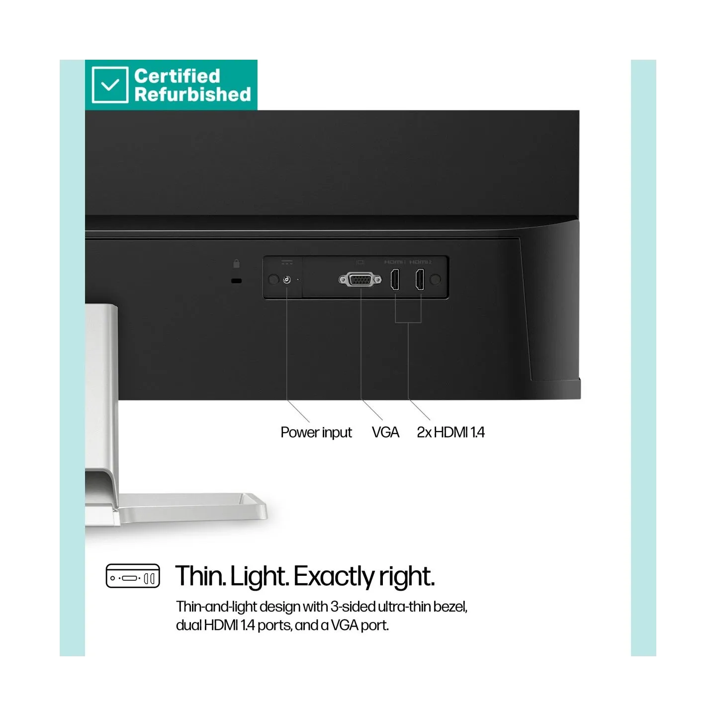 HP RENEW GOLD HP 532sf Series 5 FHD Monitor - 31.5" 1920x1080 FHD 300-nit 100Hz AG, VA, 2x HDMI/VGA, tilt, 1 years / 94F50AAR#AB