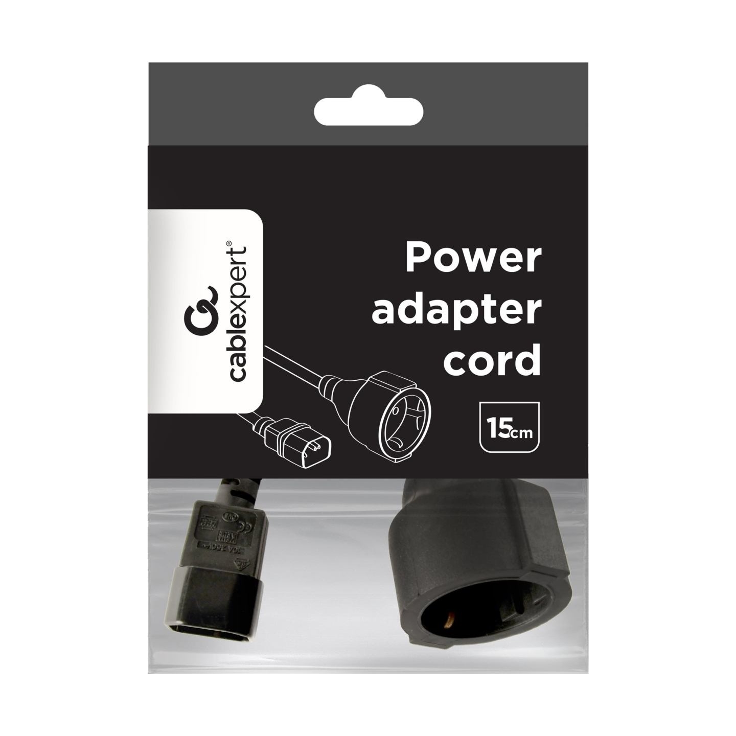 Cablexpert | Power adapter cord | PC-SFC14M-01 | 0.15 m