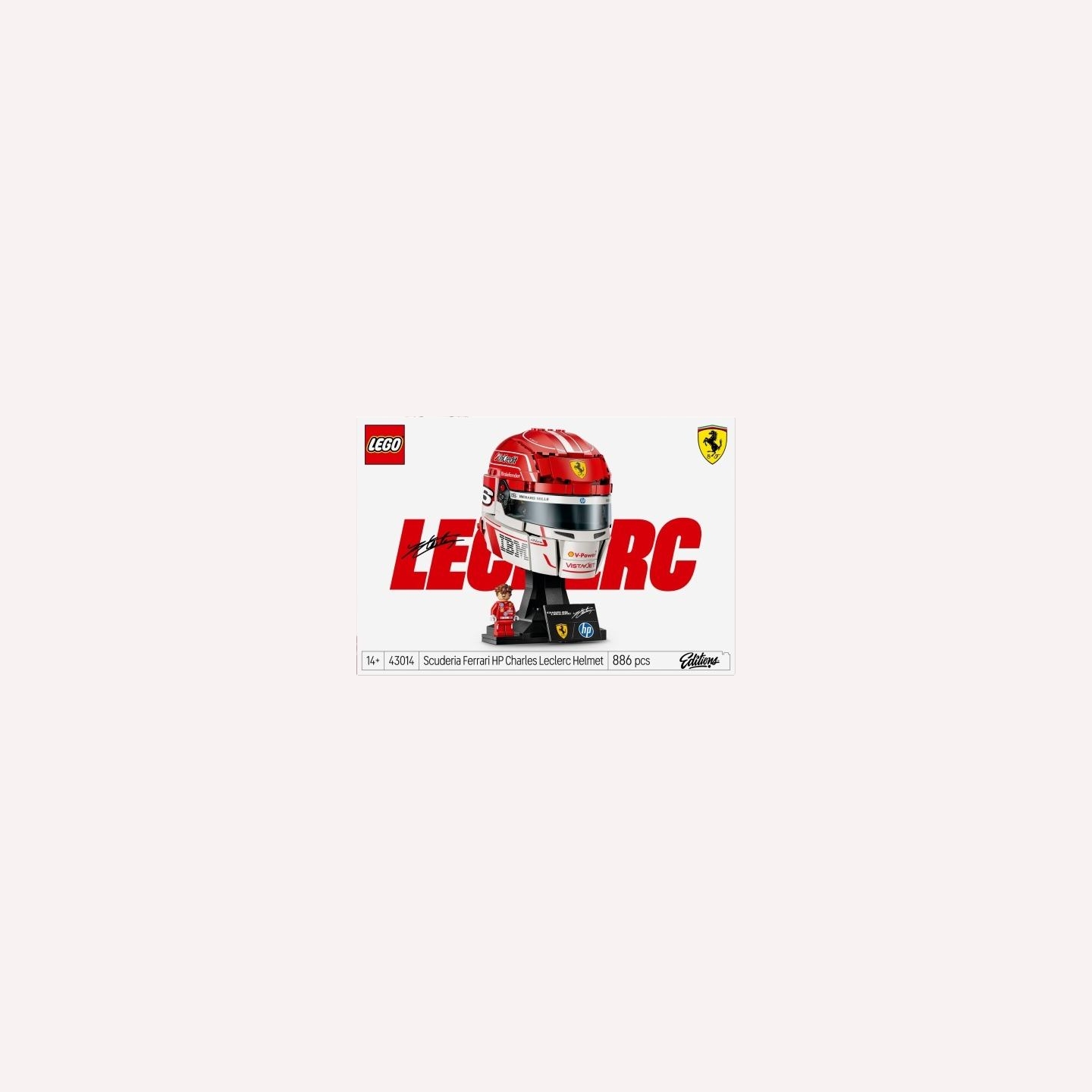 Lego Blocks Editions 43014 Scuderia Ferrari HP Charles Leclerc Helmet