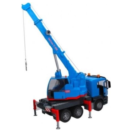 Bruder MAN TGS truck with crane, blue