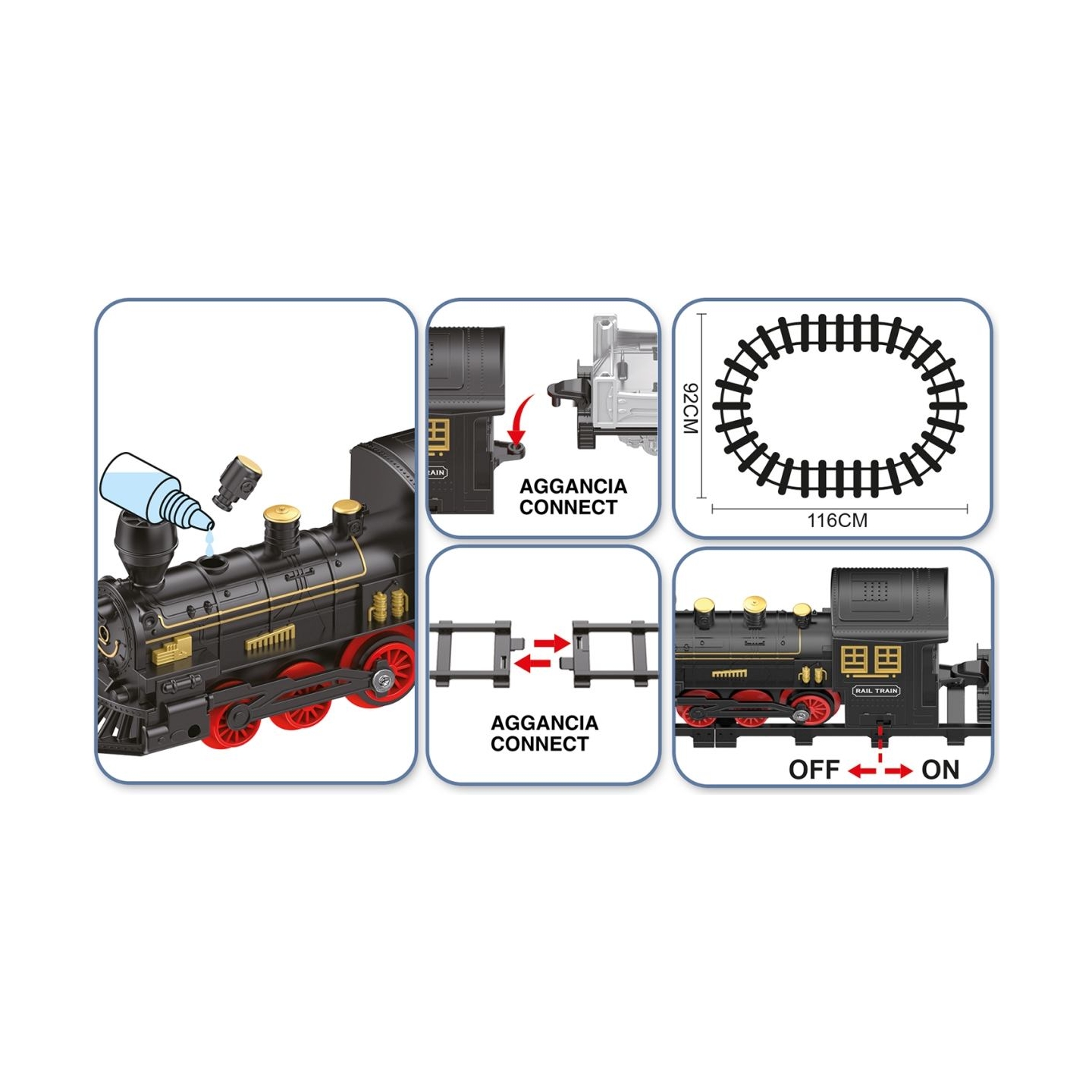 Koala Games G2599 Steam Cargo Train