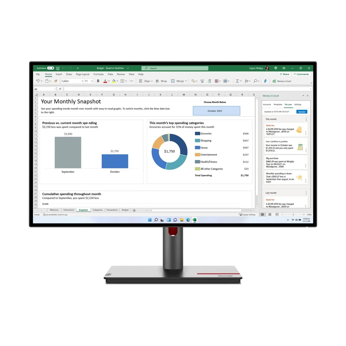 Lenovo ThinkVision P27h-30 - QHD / 63A1GAT1EU