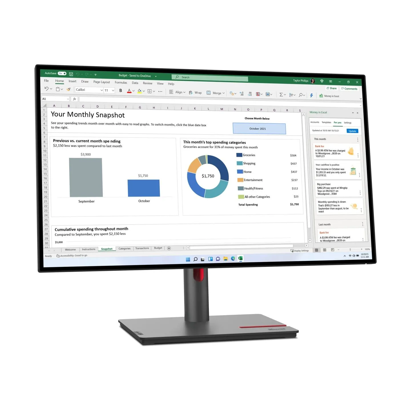 Lenovo ThinkVision P27h-30 - QHD / 63A1GAT1EU
