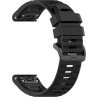 Fixed | Silicone Strap for Garmin QuickFit 26mm | Black