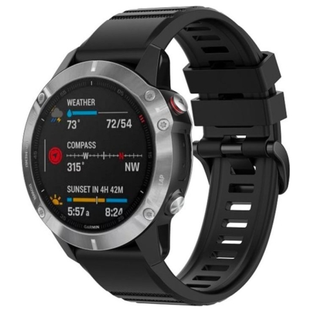 Fixed | Silicone Strap for Garmin QuickFit 26mm | Black