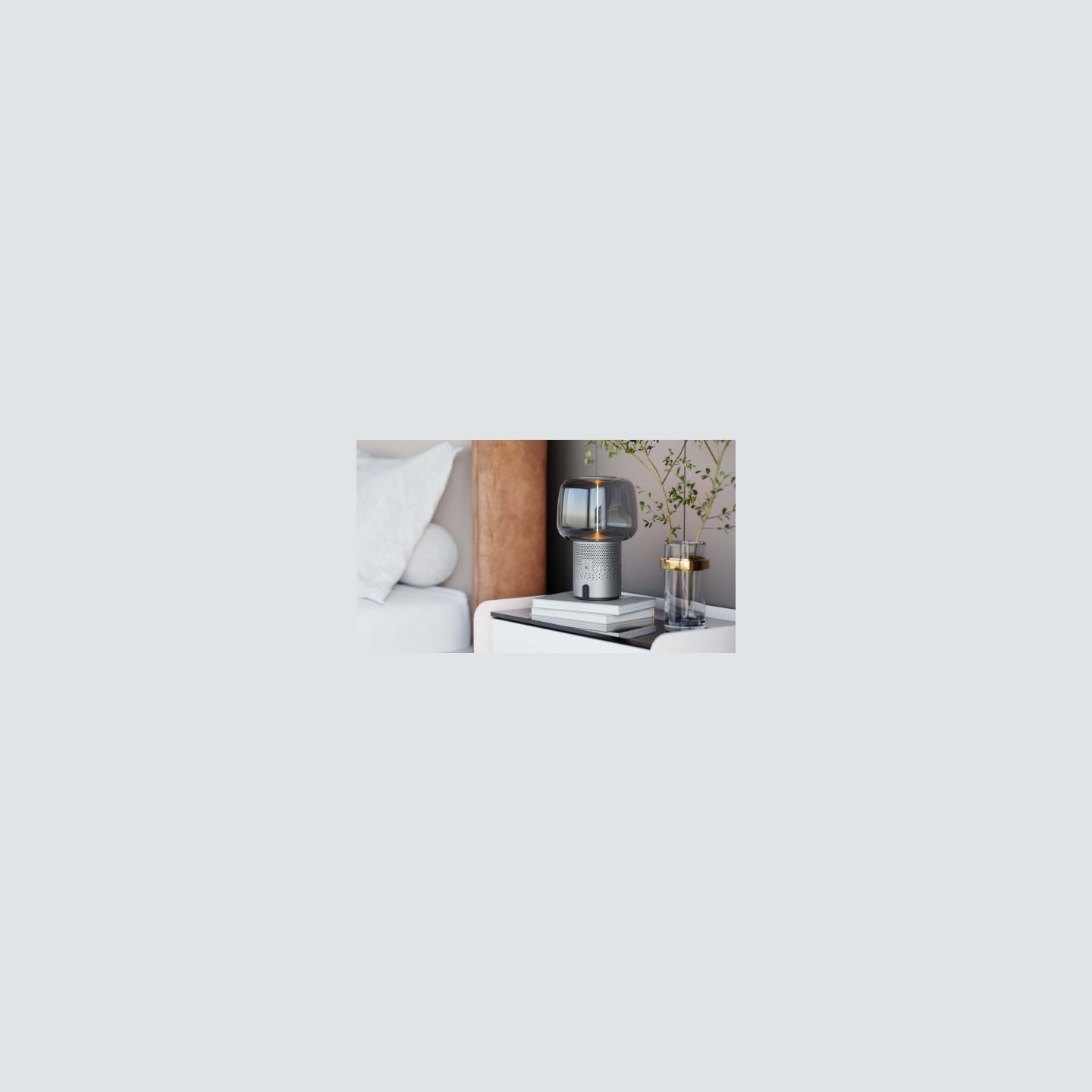 Kooduu Portable lamp with speaker Serena Play grey