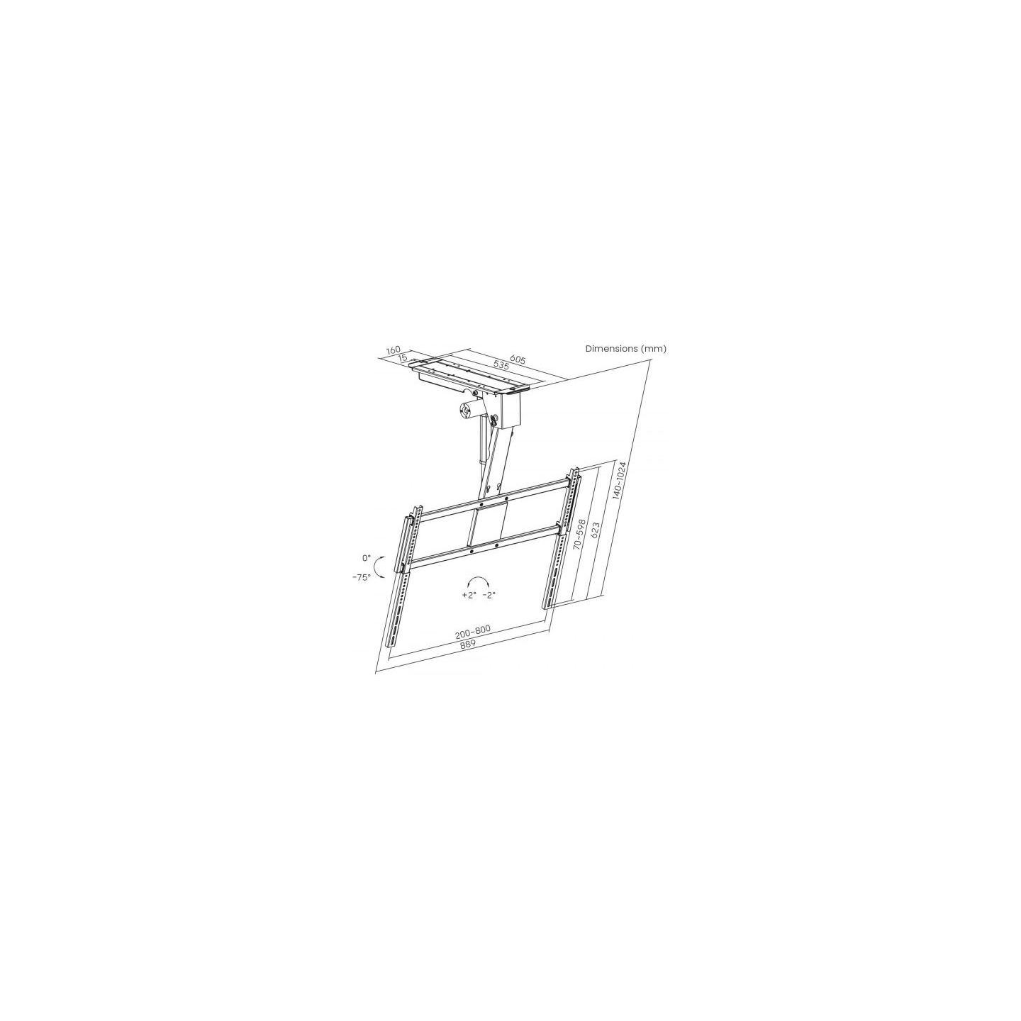 Maclean Electric TV ceiling mount MC-176 T