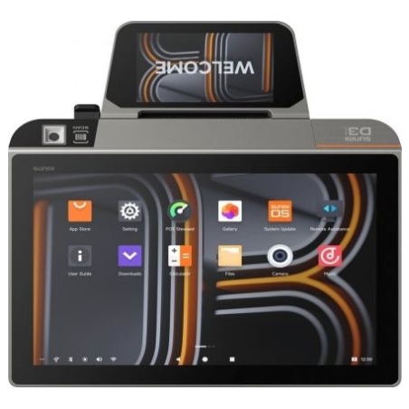 Sunmi Terminal D3 Mini GMS, Android 13, 10.1+4 inch, 3/32GB, 1 MP camera, 4G, Finger sensor, 80 mm printer, Scanner