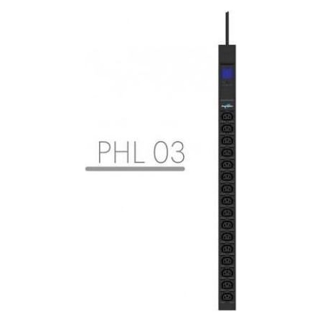 Power Walker Listwa zasilająca rack pdu 19" 10a 16x iec c13 3m iec c14 miernik pionowa czarna