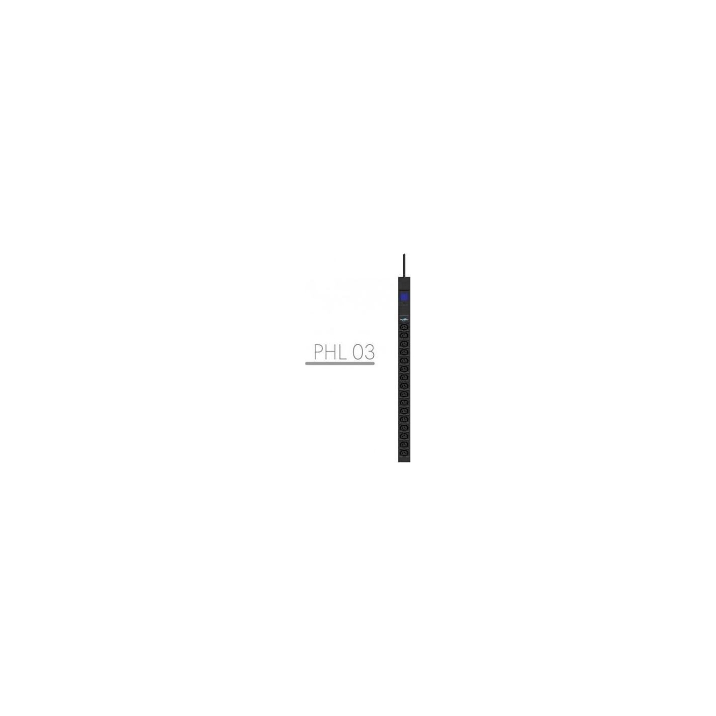 Power Walker Listwa zasilająca rack pdu 19" 10a 16x iec c13 3m iec c14 miernik pionowa czarna