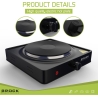 Brock EP 100 BK Single Ring Electric Hob 1500W, Black