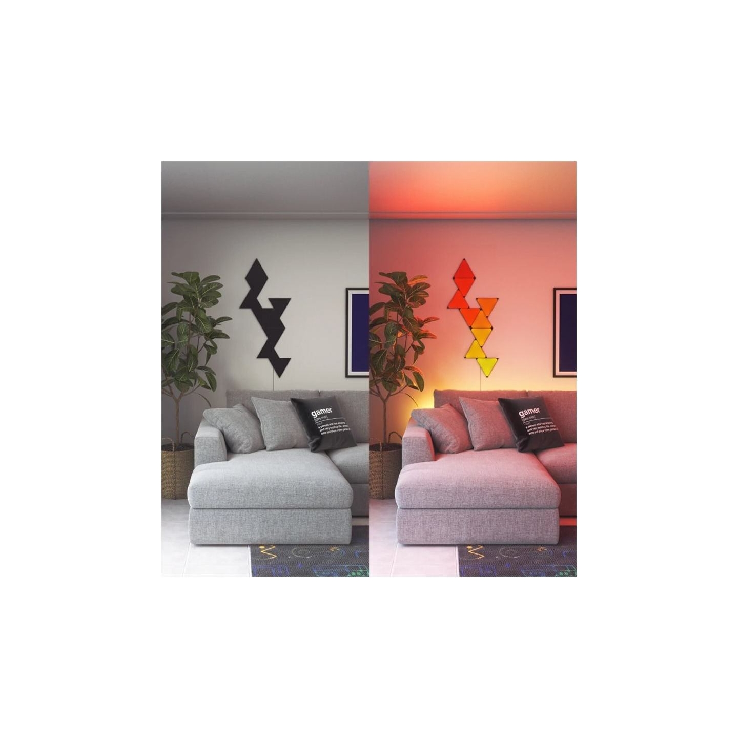 Nanoleaf Shapes Black Mini Triangles Expansion Pack (10 panels)