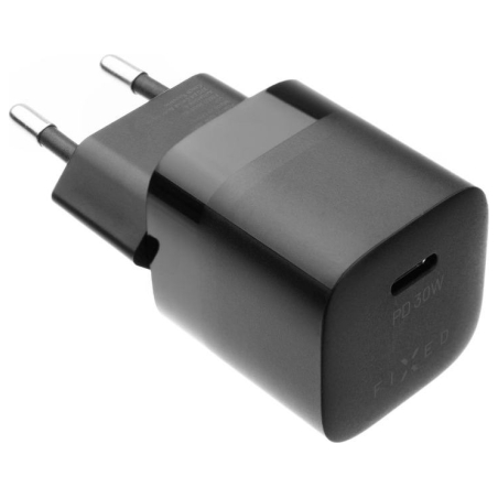 Fixed Mini wall charger with USB-C output and PD support, 30W | FIXC30M-C-BK