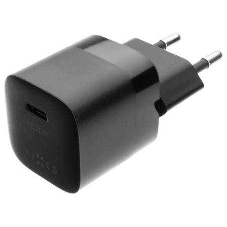 Fixed Mini wall charger with USB-C output and PD support, 30W | FIXC30M-C-BK