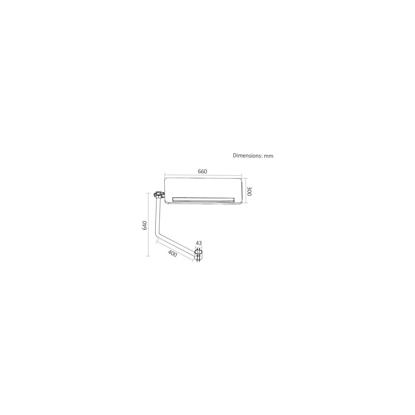 Maclean Keyboard tray for mounting on chair MC-139