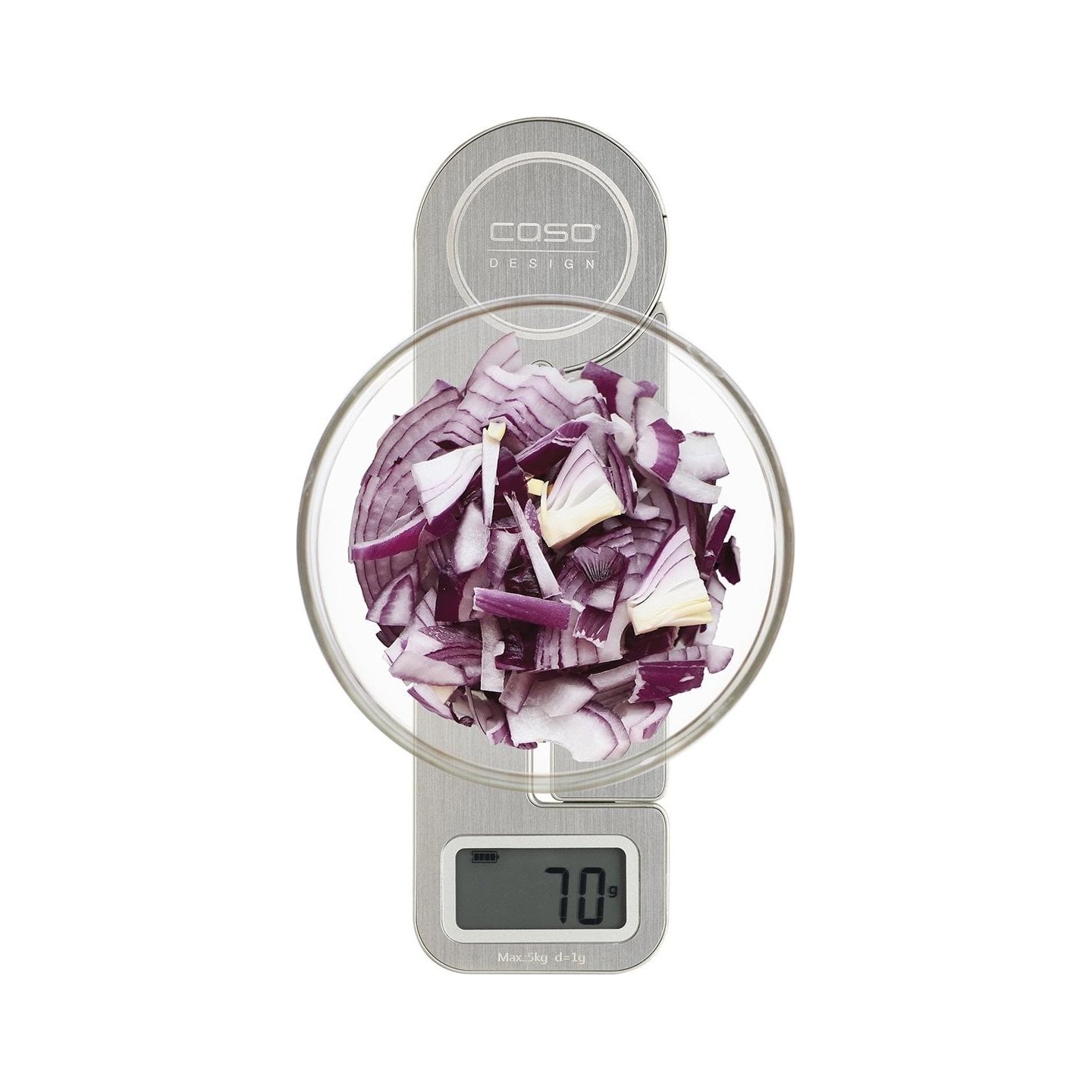 Caso | Scales | KitchenEcostyle | Maximum weight (capacity) 5 kg | Graduation 1 g | Display type LCD | Stainless steel
