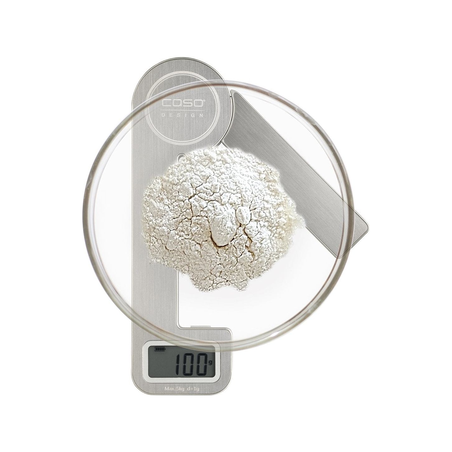 Caso | Scales | KitchenEcostyle | Maximum weight (capacity) 5 kg | Graduation 1 g | Display type LCD | Stainless steel