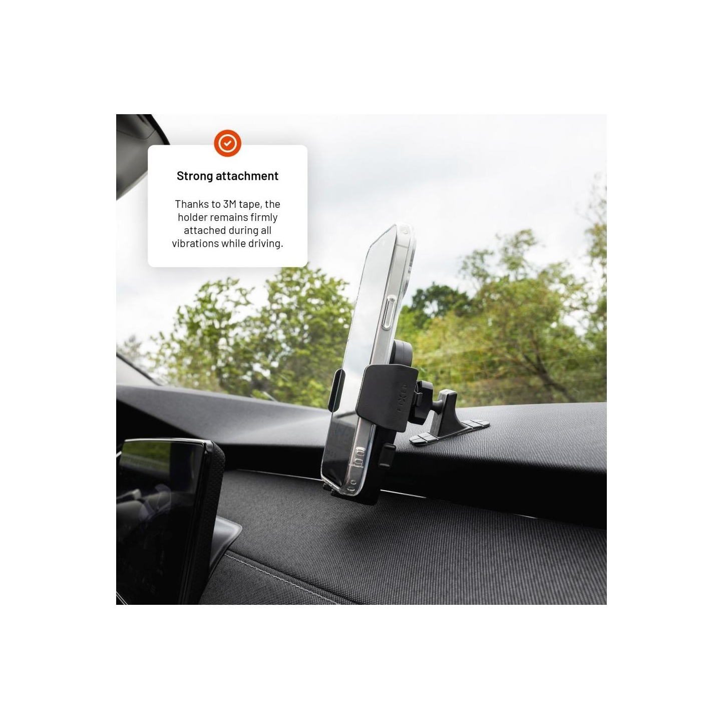 Fixed Iconiq Dash with adhesive foot for dashboard | FIXICQ-M-BK | Universal car holder | Black