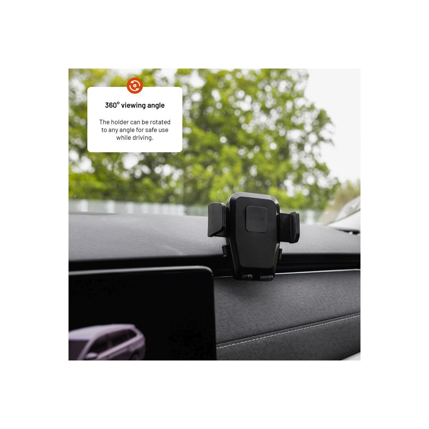 Fixed Iconiq Dash with adhesive foot for dashboard | FIXICQ-M-BK | Universal car holder | Black