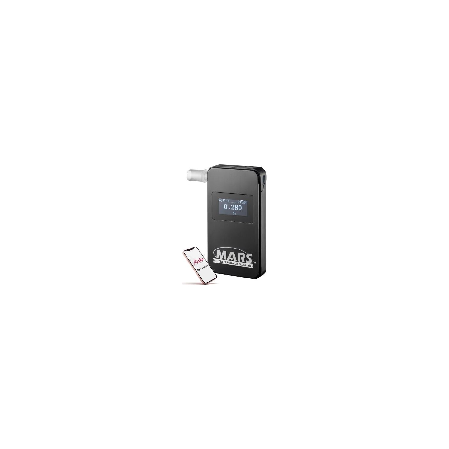 Alcovisor Electrochemical breathalyzer MART BT black