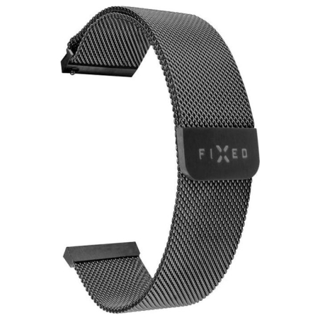 Fixed | Mesh Strap for Smatwatch, Quick Release 22mm | Black
